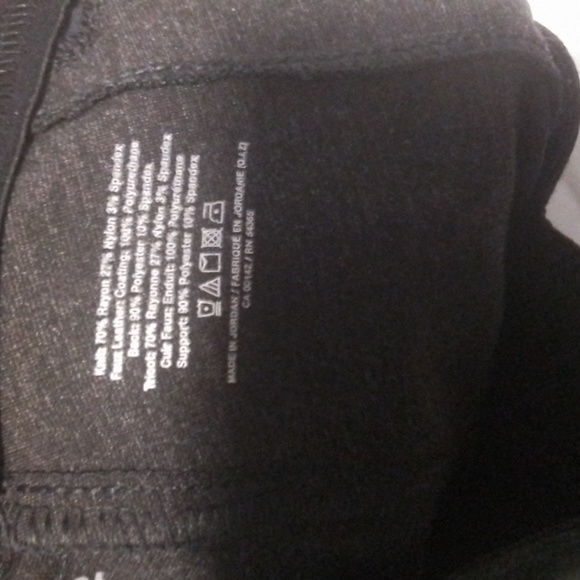 NWT Nygard Slims knit & faux leather moto leggings - Picture 6 of 6